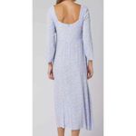 Rixo London Giselle Floral Midi Dress Slit Sweetheart Size M Purple Size M Photo 1