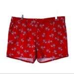 Liz Claiborne  Bundle 2 Pair 5” Red Blue Print Casual Shorts Women's Size 14 Plus Photo 3