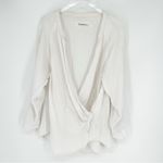 Free People  Night Dreams Gauze Wrap Top M Cream Photo 2