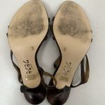 BCBG Paris Bronze Metallic Slingback Strappy Sandals 4" Heel Shoes 8B Brown Size 8 Photo 8