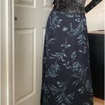 Josephine Chaus Vintage Floral Maxi Skirt Size 10‎ Blue Whimsigoth Photo 2
