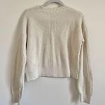 Lululemon NEW  New Heights Sweater Size 6 Cotton Antique White Cable Knit Crop Photo 7