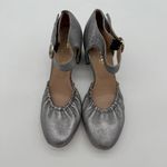 Paola Ferri Silver Ballet Mary Jane Block Heel Celestial Y2K Shoes EU 37 US 7 Photo 2
