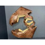 Frye Corrina Campus Platform Brown Leather Y2K Boho Hippie Wedge Heel Sandals 8 Photo 10