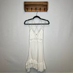 Free People  FP ONE‎ | Small White Asymmetrical Midi Sundress Lace Photo 2