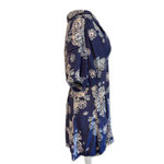 Free People  | Blue Hawaii Washed Blue Print Short Sleeve Mini Dress Size Large Photo 5