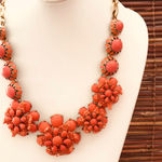J.Crew  Orange Beaded Necklace Photo 0