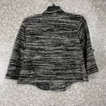 Halogen  Women's Black & White Marled Double Breasted Knit Blazer - Size Small Photo 6