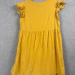 Andree by Unit Women’s  Mustard Ruffle Sleeve Dress Size Small Photo 4