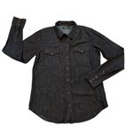 Ralph Lauren NWT, Lauren  Western Long Sleeve Black Denim Pearl Snap Shirt, Sz M Photo 11