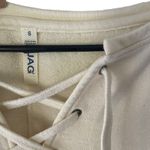Jag Jeans Women's Size Small Debbie Lace Up Cream Sweater Clean Girl Minimalist Photo 4