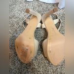 Gianni Bini Ophyliah Leather Ankle Strap Stiletto Platform Dress Sandals EUC 9.5 Photo 4