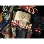 Loft  By Ann‎ Taylor Navy Floral Silky Ankle Dress Pants size 16 Photo 6