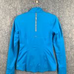 Lucy Womens Size‎ XS Full Zip Athletic Jacket Blue Thumb Holes Zipper Pockets Photo 2