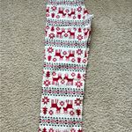 Hanna Anderson Adult Holiday Flannel Pajama Reindeer Winter Pants Size S new Red Photo 3