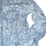 Liverpool  White Cloud Button Down High Low Long Sleeve Small Shirt Photo 3