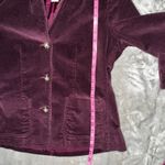 L.L. Bean Women's Jacket Blazer Corduroy 3 Button Burgundy Vintage Size 10 Reg Purple Photo 9