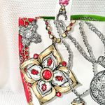 Brighton Large Canvas All That Glitters Holiday Love Tote Bag Ornate Jewels Photo 7