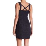 Eliza J Dark Navy Crisscross Strap Cut Out Sparkly Glitter Mini Dress Size 2 Photo 1