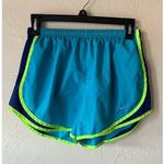 Nike Women's  Dri Fit Shorts in Black with Lime Green and Navy Trim, Size M Photo 0