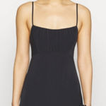 Abercrombie & Fitch Black Ruched Mini Slip Dress with Straps Size Small Photo 0