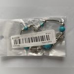 Gorgeous silver plated butterfly bracelet with turquoise‎ beads fashion j… Photo 5