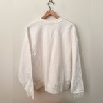 ANINE BING NWT  MILES SWEATSHIRT FRAMED MONOGRAM white size large Photo 6