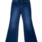 Good American Pull Up Dark Wash Flare Indigo Jeans Photo 1