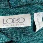 LOGO By Lori Goldstein LOGO Women's Vest Green Knit Hooded Open Front Size Casual Athleisure Size XS Photo 11
