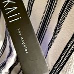 Kaii Los Angeles Tie Front , Roll Tab Sleeve, Blue Striped Blouse Size L Photo 4