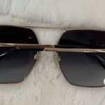 Dolce & Gabbana DG2157 Gold Aviator Polarized Polygon Sunglasses Black Photo 5