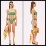 Cult Gaia ππ Jianna Bikini Top + Bottom Set ~ Basil Green Small S NWT Photo 9