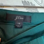 J.Crew  J Green Pleated Skirt holiday satin silky maxi 14 Photo 1