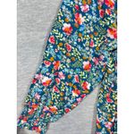 Natural Life Dress M Floral Tiered Midi Blue Pink Long Sleeve Boho Babydoll Photo 2