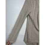Women's Beige Zip Cable Knit Sweater Size S The New York Company Long Sleeve Photo 1