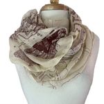 Wizarding World Harry Potter Marauders' Map Print Scarf Hogwarts Challis Fabric Red Photo 1