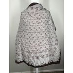 Vintage Echo Brown Square Scarf Womens One Size Bird and People Pattern Photo 1