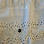 Roxy  Lovers Marshmallow Dress Large Smocked Off the Shoulder Maxi Ruffled Lace Photo 10