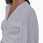 DKNY  Jeans Ruched Deep V-neck crop Top Photo 2