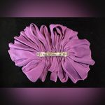 Vintage 90s Big Silky Hair Bow Barrette Clip Ribbon Goodys Oversized Purple Photo 1
