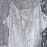 The Pants Store White Polka Dot Top Photo 3