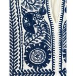 Saint Tropez West  Embroidered Blouse Top White Blue Long Sleeve Boho Medium Photo 2