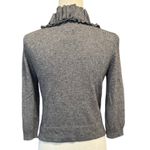 Tabitha Anthropologie Ruffle Gray Cardigan Size S Quiet Luxury Balletcore Photo 1