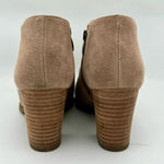 Franco Sarto  Destiny Suede Leather Boot  Topstitch Taupe Ankle Boots Size 8.5 Photo 1
