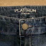 Chico's  Platinum Embellished Jewel Ankle Blue Jeans Size 0.5 (S/6) Photo 6