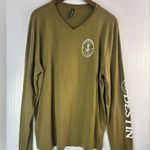 Miami Style  XL Destin FL Stay Salty Khaki Olive V-Neck T-Shirt Photo 4