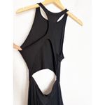 Free People  Bethany Midi Dress Size Small Black Cut Out Asymmetrical Hemline Photo 10