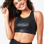 Terez NWT  Obsidian Snakeskin Foil UpLift Sports Bra Size S $78 Photo 0