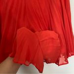 BCBGeneration Solid Orange Pleated Flowy Shorts Photo 5
