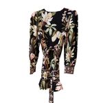 Farm Rio  Black Surreal Flowers Long Sleeve Mini Dress size small (New) Photo 5